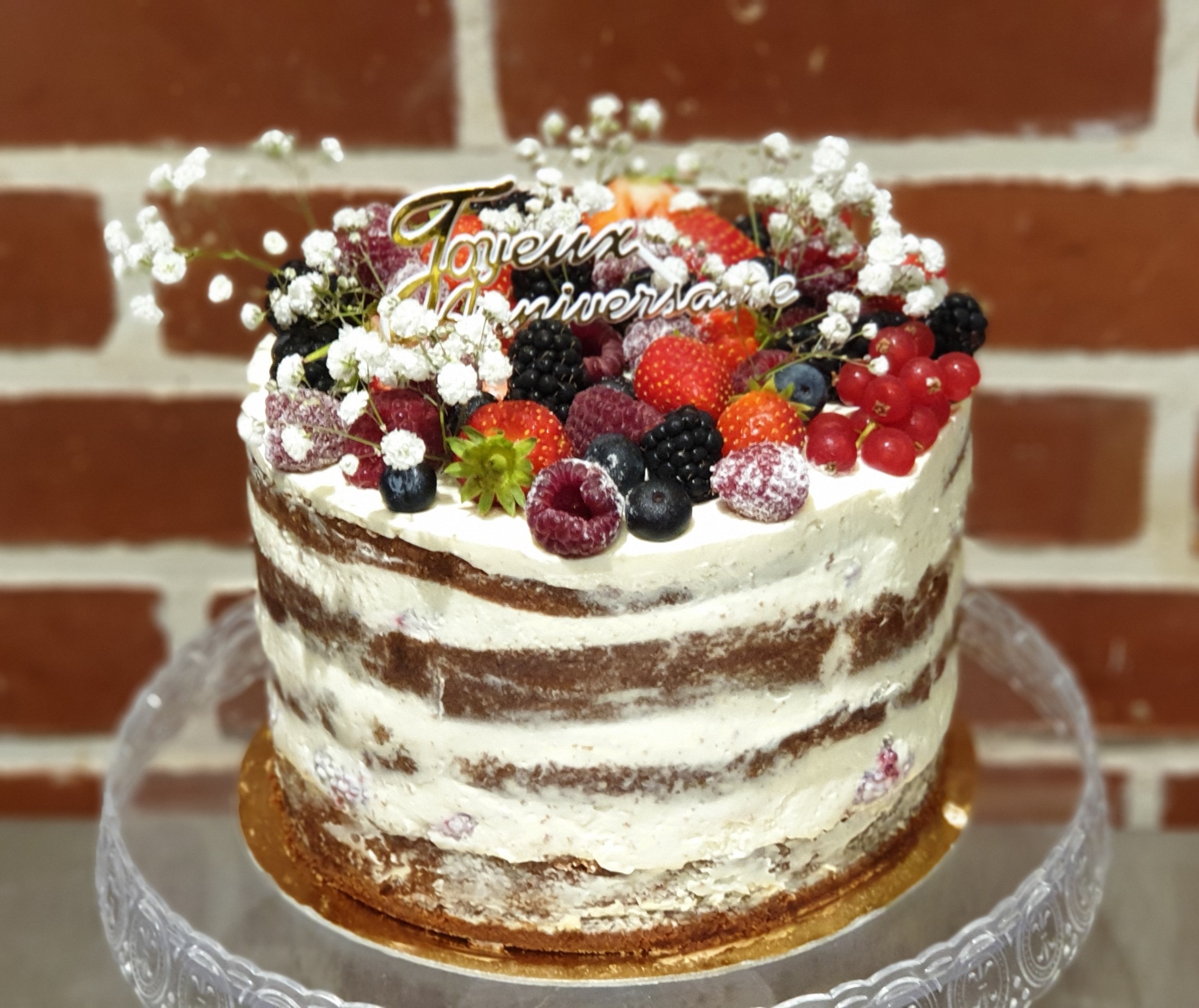 Nud Cake aux fruits rouge