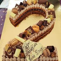 Number cake chocolat